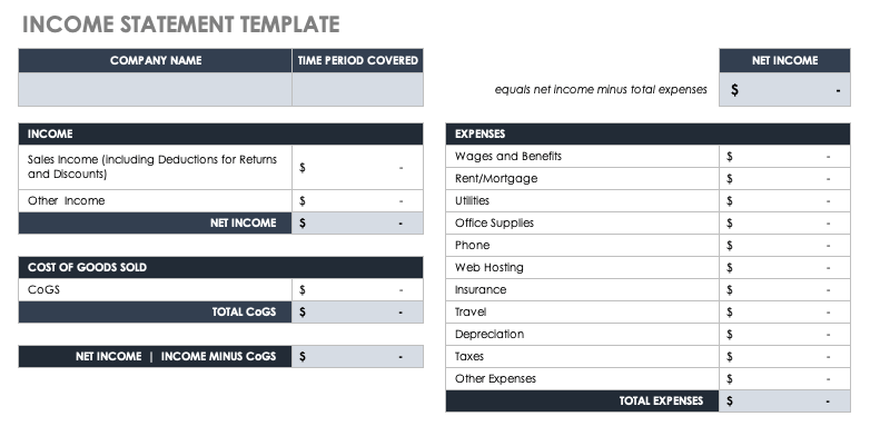 Income Statement Template