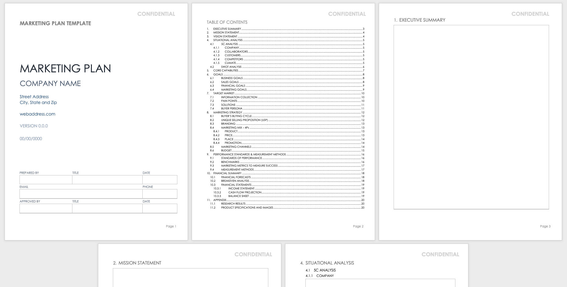 Marketing Plan Template