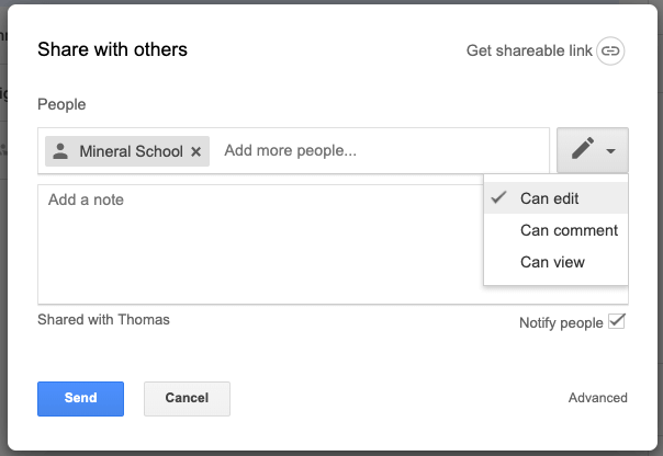 Google Drive Share Access Level Options