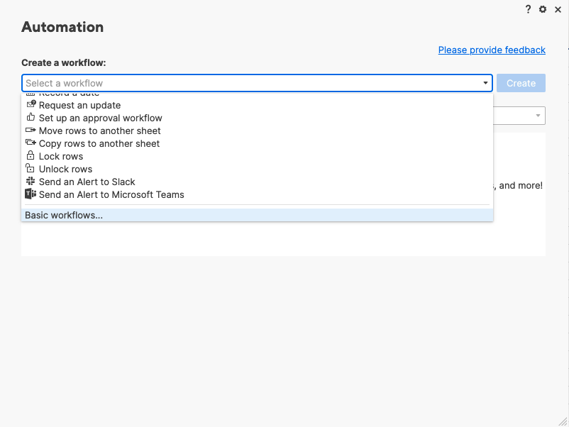 Select Basic Workflow