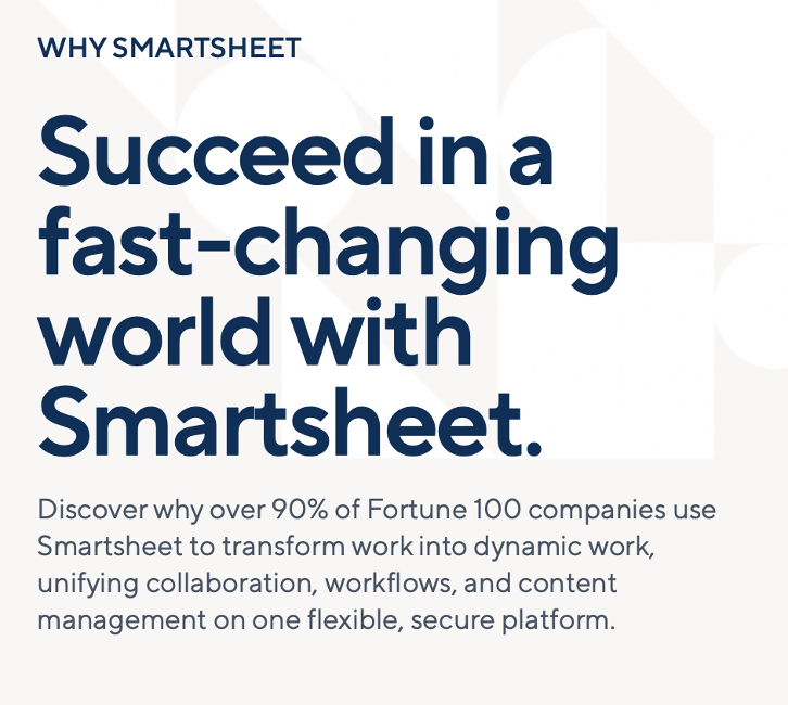 Smartsheet Elevator Pitch