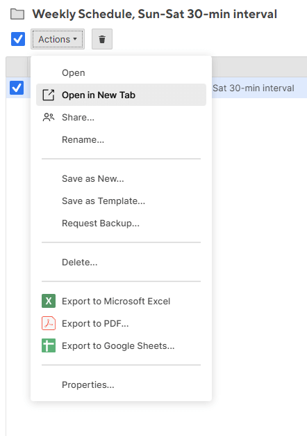 schedule smartsheet open