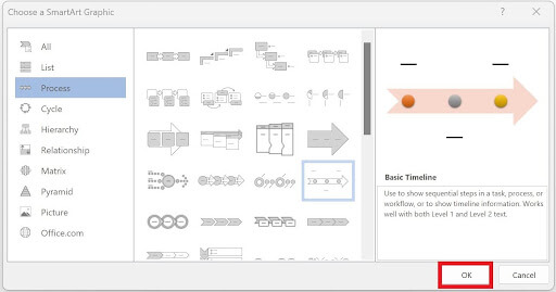 Click Process Click Basic Timeline