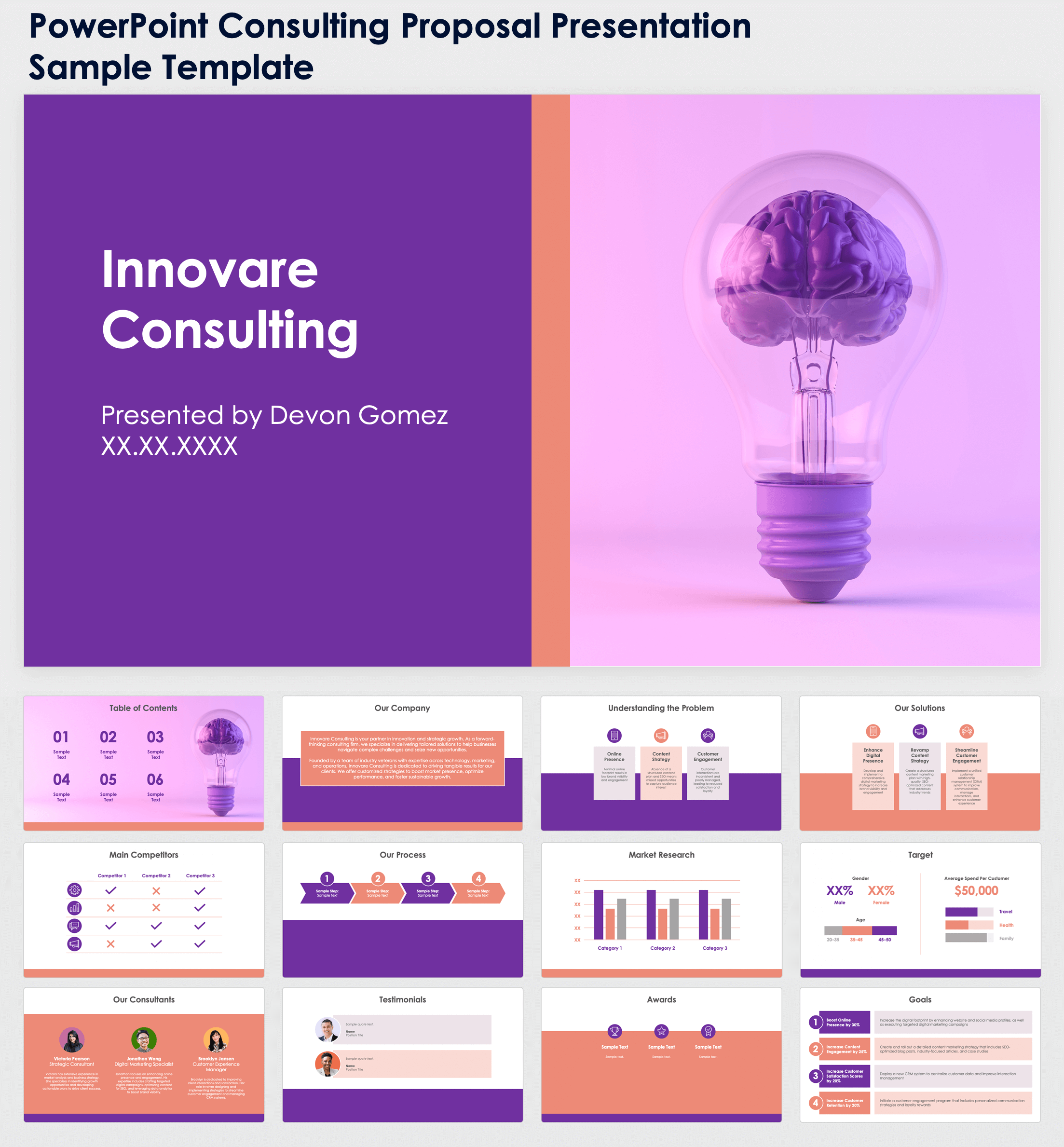 PowerPoint Consulting Proposal Presentation Sample Template