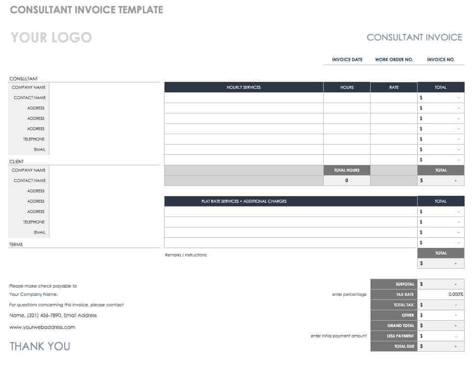 Consultant Invoice Template