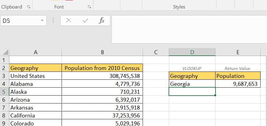 IF Function VLOOKUP formula example