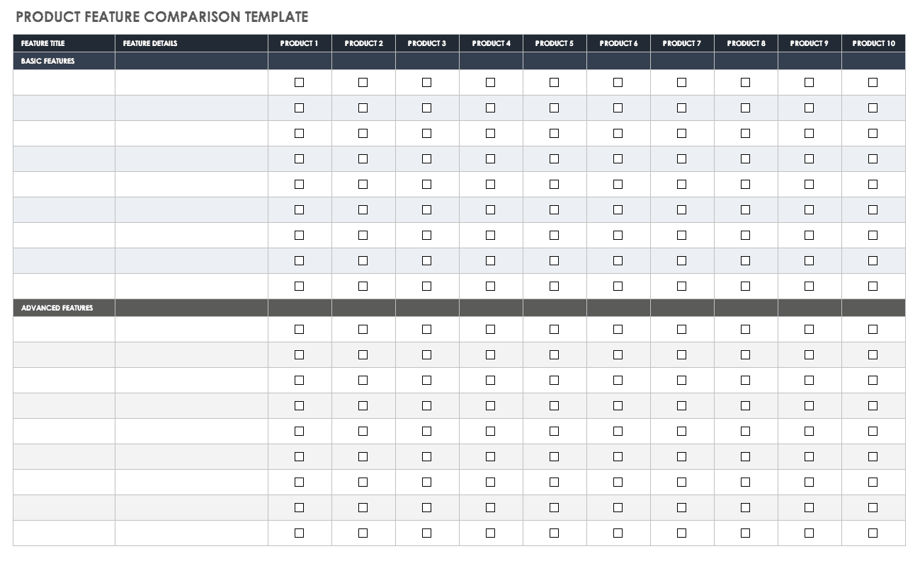 Product Feature Comparison 