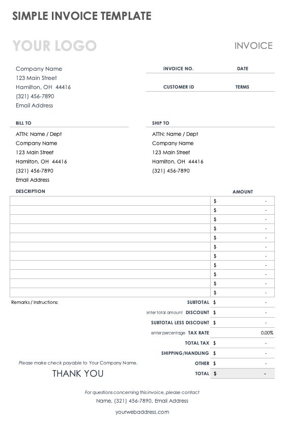 Simple Invoice Template