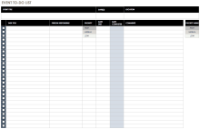 Event To Do List Template